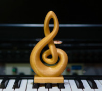 G Clef Sculpture 3D model