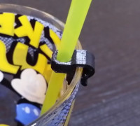 Straw clip/holder 3D model