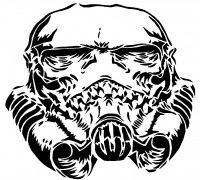 Storm Trooper skull stencil 3D model