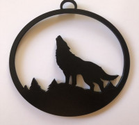 Wolf wall sculpture 3D model
