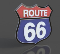 Route 66 logo 3D model