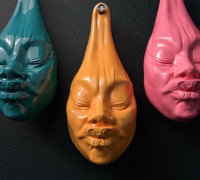 hanging face 3D model