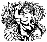2D Dragon Girl 3D model