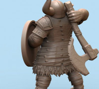 Dwarf Fighter (Bruenor Battlehammer) 3D model