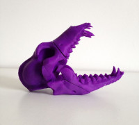 BONEHEADS: Wolf Skull & Jaw Bone - PROMO - 3DKITBASH.COM 3D model