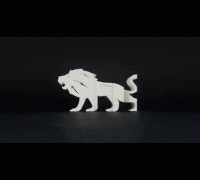 Text Flip - Lion 3D model