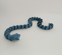 The snake is movable 3D model
