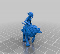 Goblin Wolf Rider A  3D model