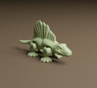 articulated dimetrodon 3D model