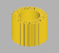 Sunflower pencil 3D model