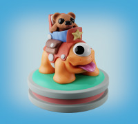 teddy and monster 3D model