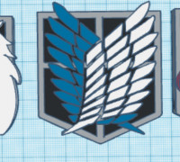 Key ring shingeki no kyojin 3D model