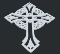 Celtic handmade cross 3D model
