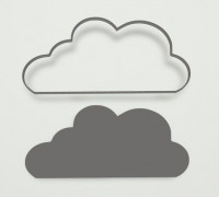 Cloud shaped cookie cutter 3D model