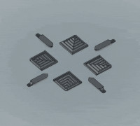 Assemblable ventilation grid 3D model