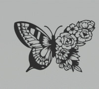 Flower Butterfly (Pack) 3D model