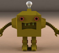 Angry cubot 3D model