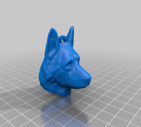 German Shepherd Keychain 3D model