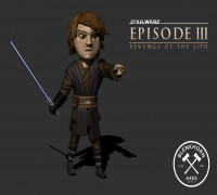 Anakin Skywalker Chibi 3D model