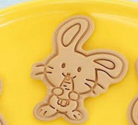 Cookie cutter easter bunny 3D model