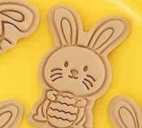 Cookie cutter easter bunny 3D model