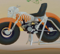 skeleton motorcycle 3D model