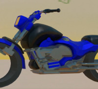 futuristic motorcycle 3D model
