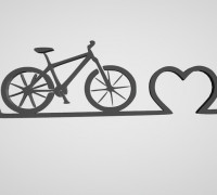 2d wall bike graphic 3D model
