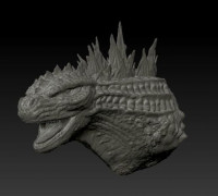 Godzilla bust 3D model