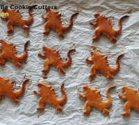 Godzilla Cookie Cutters 3D model