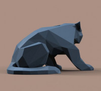 Sitting Tiger 3D model