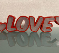 LED Lamp Love 3D model
