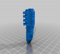 Sci-fi mining ship miniature 3D model