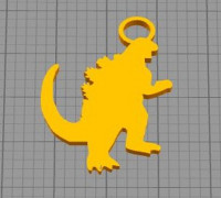 godzilla keychains 3D model