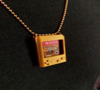 Switch mini game holder necklace 3D model