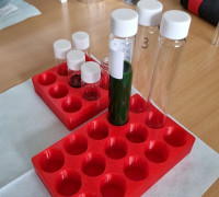 Sample Bottle Holder (with Clips) 3D model