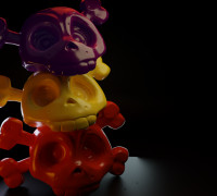 Skull and crossbones 3D model
