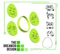 EGGS SHAPPED BOB COOKIE CUTTER/ COOKIE CUTTER 3D model
