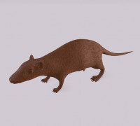 Rat figurine 3D model