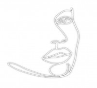 Abstract profile face 3D model