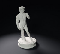 Low Poly David Statue 3D model