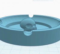 Skull and crossbones ashtray! 3D model