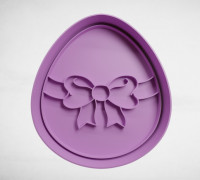 Easter egg with bow tie 3D model