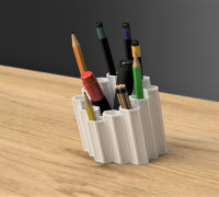 Polygon pen holder 3D model