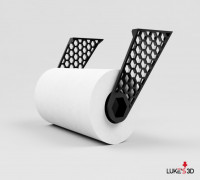 Hexagonal paper towel holder 3D model