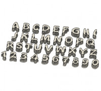 BUBBLE STYLE LETTERS AND COVERS 3D model