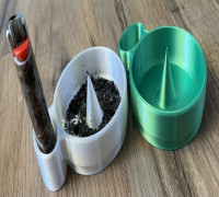 Ashtray debowler with lighter holder 3D model