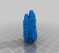Sci-fi cargo ship miniature 3D model