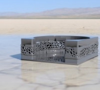 Coaster Holder Voronoi Style 3D model