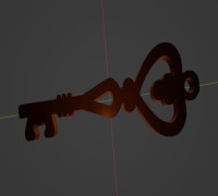 Steampunk Heart Key 3D model